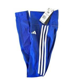 Adidas Women's Aeroready 3 Stripes Leggings Tights Sz XXS Semi Lucid Blue